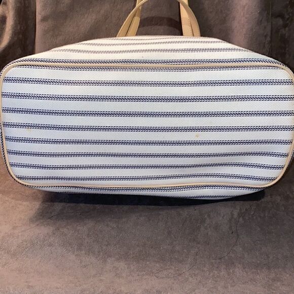 COACH SAINT JAMES Tote Nautical Stripe Weekend Beach Shoulder Bag Purse - Picture 10 of 16